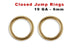 14K Gold Filled Closed Jump Rings, 6 mm 19 GA, (GF-JR19-6C)